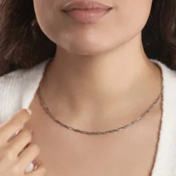 Collier Ciel Argent Blanc