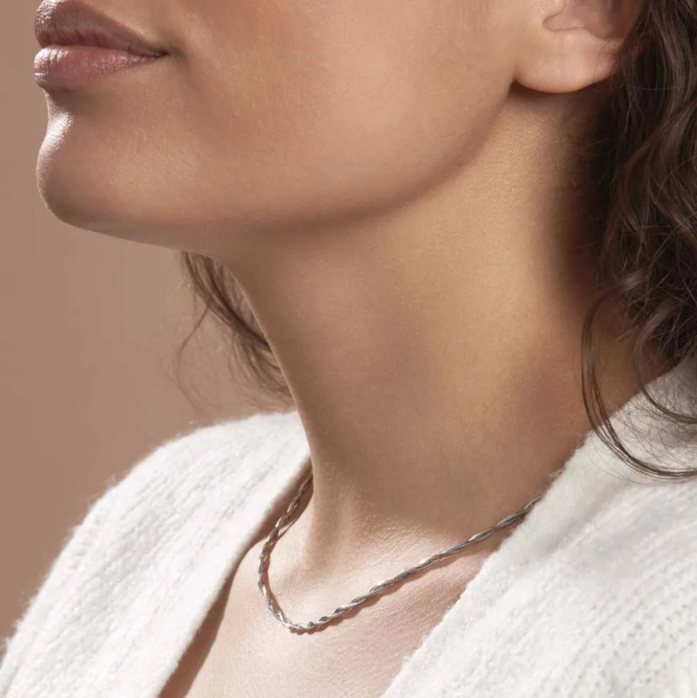 Collier Ciel Argent Blanc