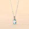 Collier Cindy Or Blanc Topaze Oxyde De Zirconium