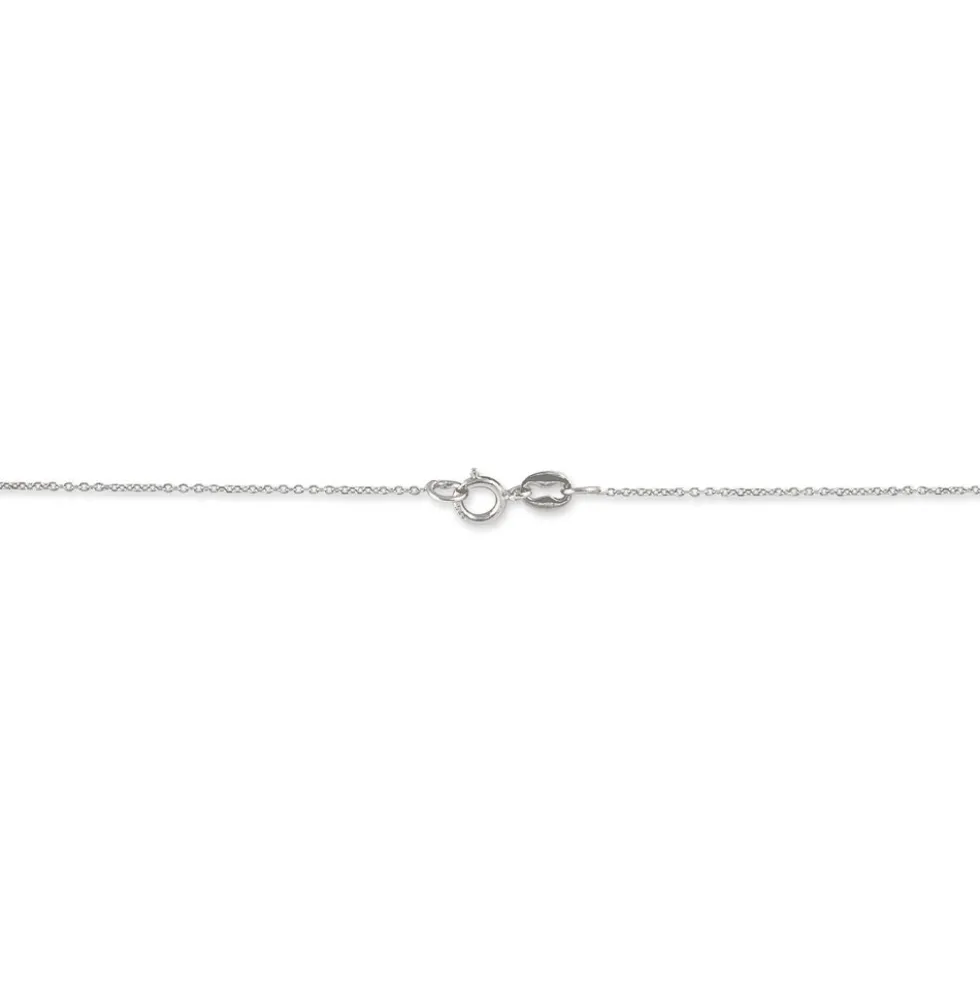 Collier Clair Or Blanc Amethyste