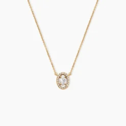 Collier Classical Plaqué Or Jaune Oxyde De Zirconium
