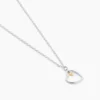 Collier Cleane Or Jaune Argent Blanc Oxyde De Zirconium