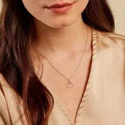 Collier Cleane Or Jaune Argent Blanc Oxyde De Zirconium