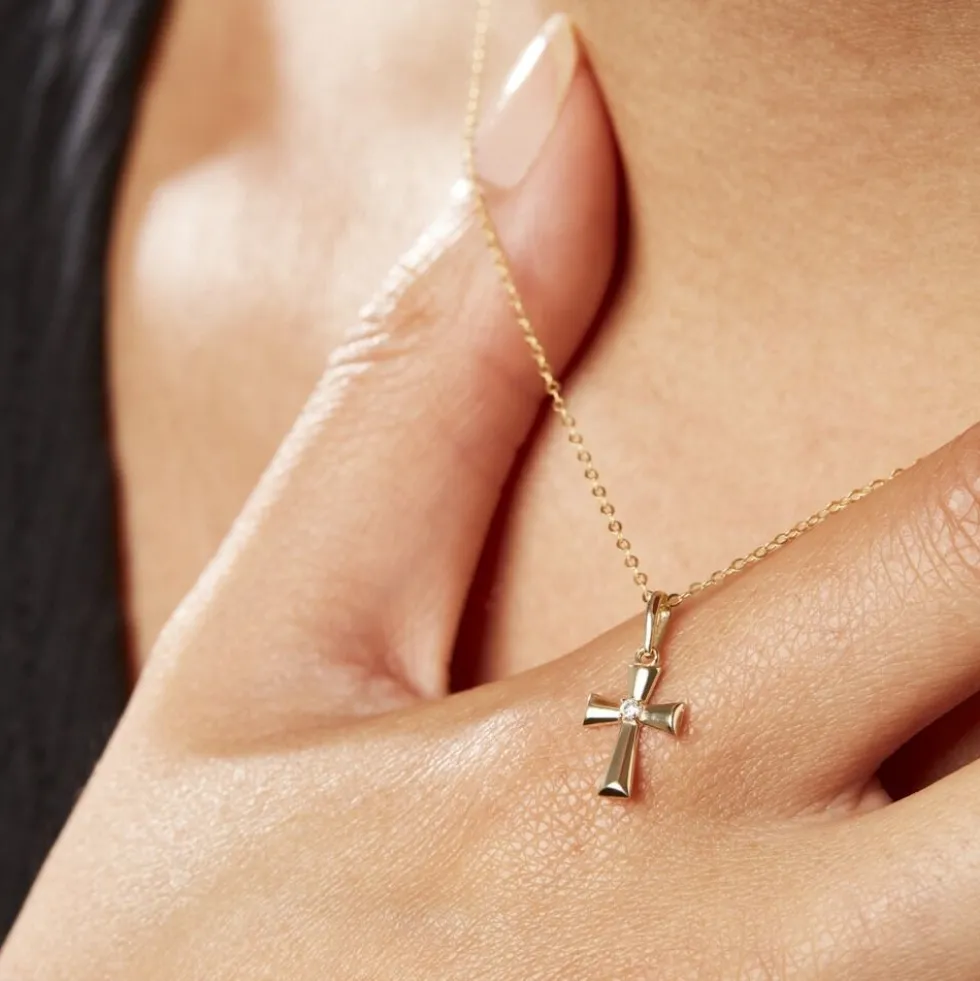 Collier Cobeia Or Jaune Oxyde De Zirconium