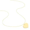 Collier Coeur Gravable Or Jaune