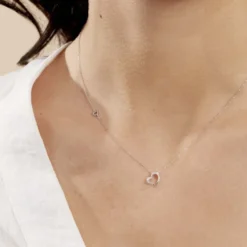 Collier Coeur Ktl Or Blanc Diamant