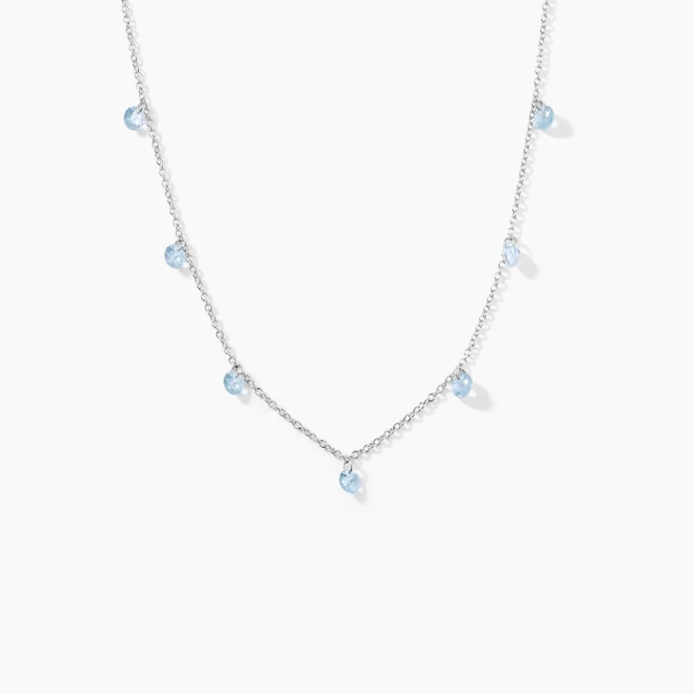 Collier Collie Argent Blanc Oxyde De Zirconium