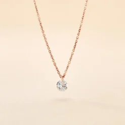 Collier Constantin Argent Rose Oxyde De Zirconium