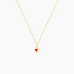 Collier Coralie Coeur Or Jaune