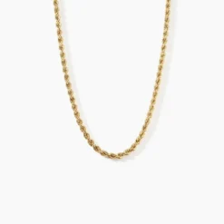 Collier Cordelia Maille Corde Or Jaune