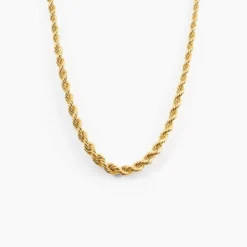 Collier Cordelia Maille Corde Or Jaune
