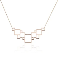 Collier Crispine Acier Rose