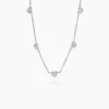 Collier Cœur D'amour Argent Blanc