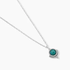 Collier Cyprien Argent Blanc Amazonite