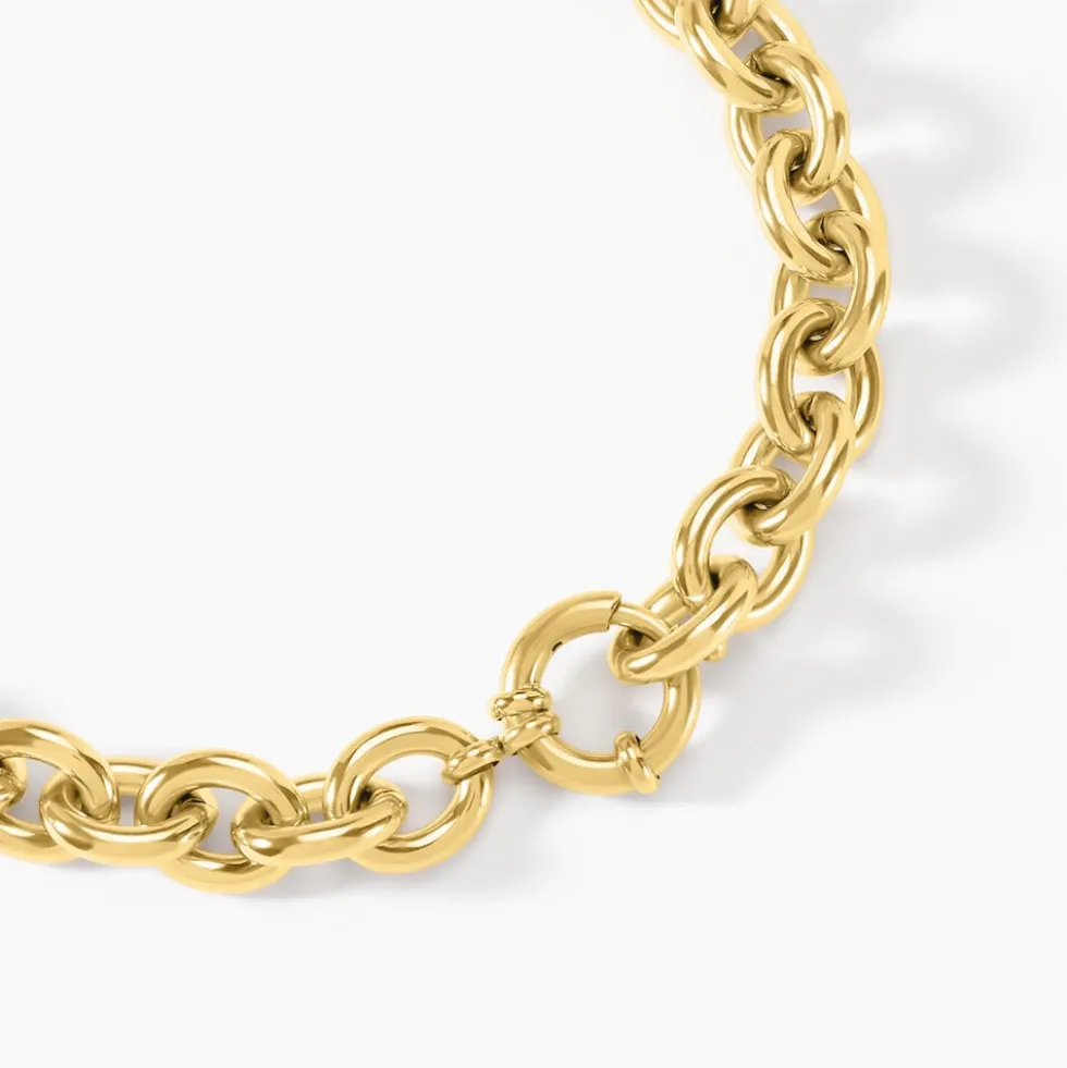 Collier Dafnie Acier Jaune