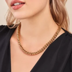 Collier Dafnie Acier Jaune