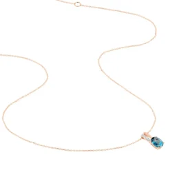 Collier Dalia Or Rose Topaze Et Oxyde De Zirconium