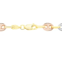 Collier Dami Maille Grain De Cafe Or Tricolore