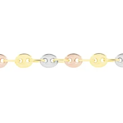 Collier Dami Maille Grain De Cafe Or Tricolore