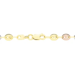 Collier Dami Maille Grain De Cafe Or Tricolore