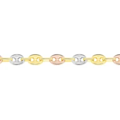 Collier Dami Maille Grain De Cafe Or Tricolore