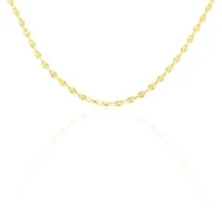 Collier Dami Maille Grain De Cafe Or Jaune