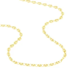 Collier Dami Maille Grain De Cafe Or Jaune