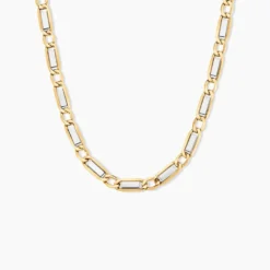 Collier Danae Plaquette Or Bicolore