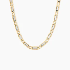 Collier Danae Plaquette Or Bicolore