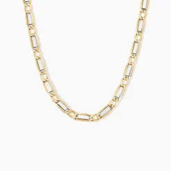 Collier Danae Plaquette Or Bicolore