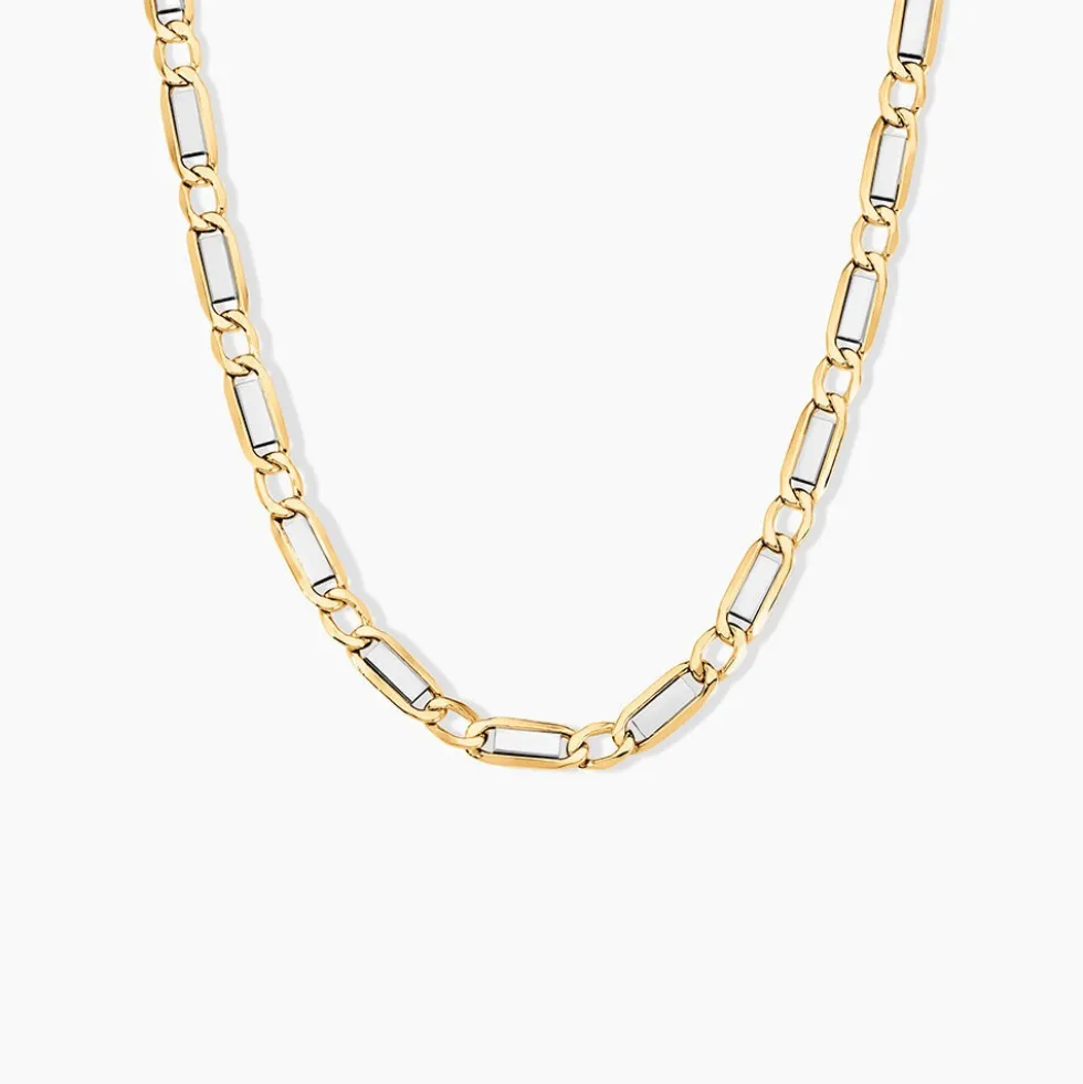 Collier Danae Plaquette Or Bicolore