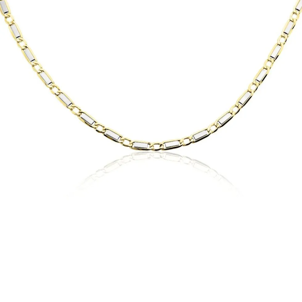 Collier Danae Plaquette Or Bicolore