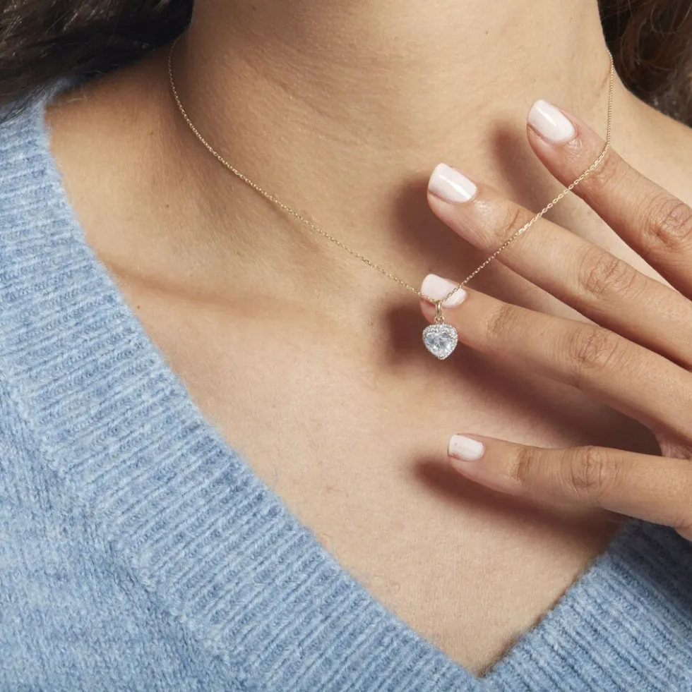 Collier Dari Or Blanc Oxyde De Zirconium