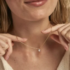 Collier Delma Plaqué Or Jaune Oxyde De Zirconium