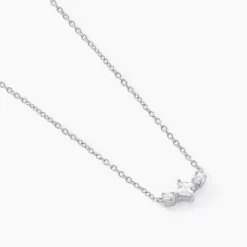 Collier Desert Argent Blanc Oxyde De Zirconium