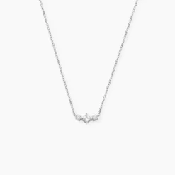 Collier Desert Argent Blanc Oxyde De Zirconium