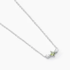 Collier Desert Argent Blanc Oxyde De Zirconium