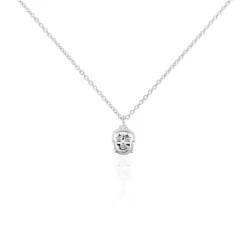 Collier Dhyana Argent Blanc