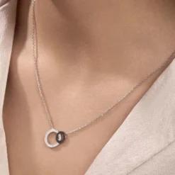 Collier Diana Argent Blanc Oxyde De Zirconium