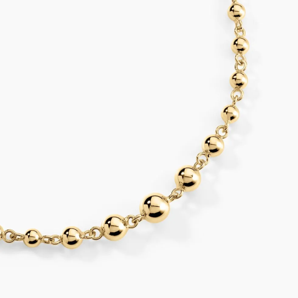 Collier Diona Diona Maille Boule Or Jaune
