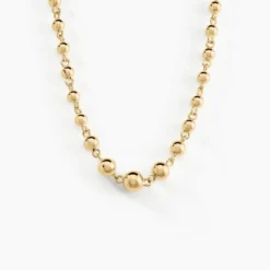 Collier Diona Diona Maille Boule Or Jaune
