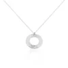Collier Doga Argent Blanc