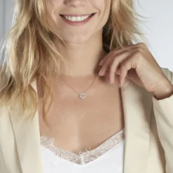 Collier Donatiane Argent Blanc Oxyde De Zirconium