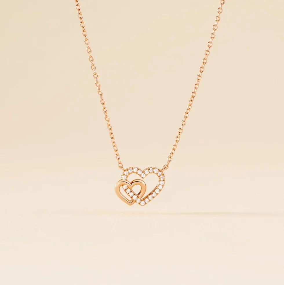 Collier Donatiane Argent Rose Oxyde De Zirconium