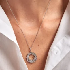 Collier Doretta Argent Blanc Oxyde De Zirconium