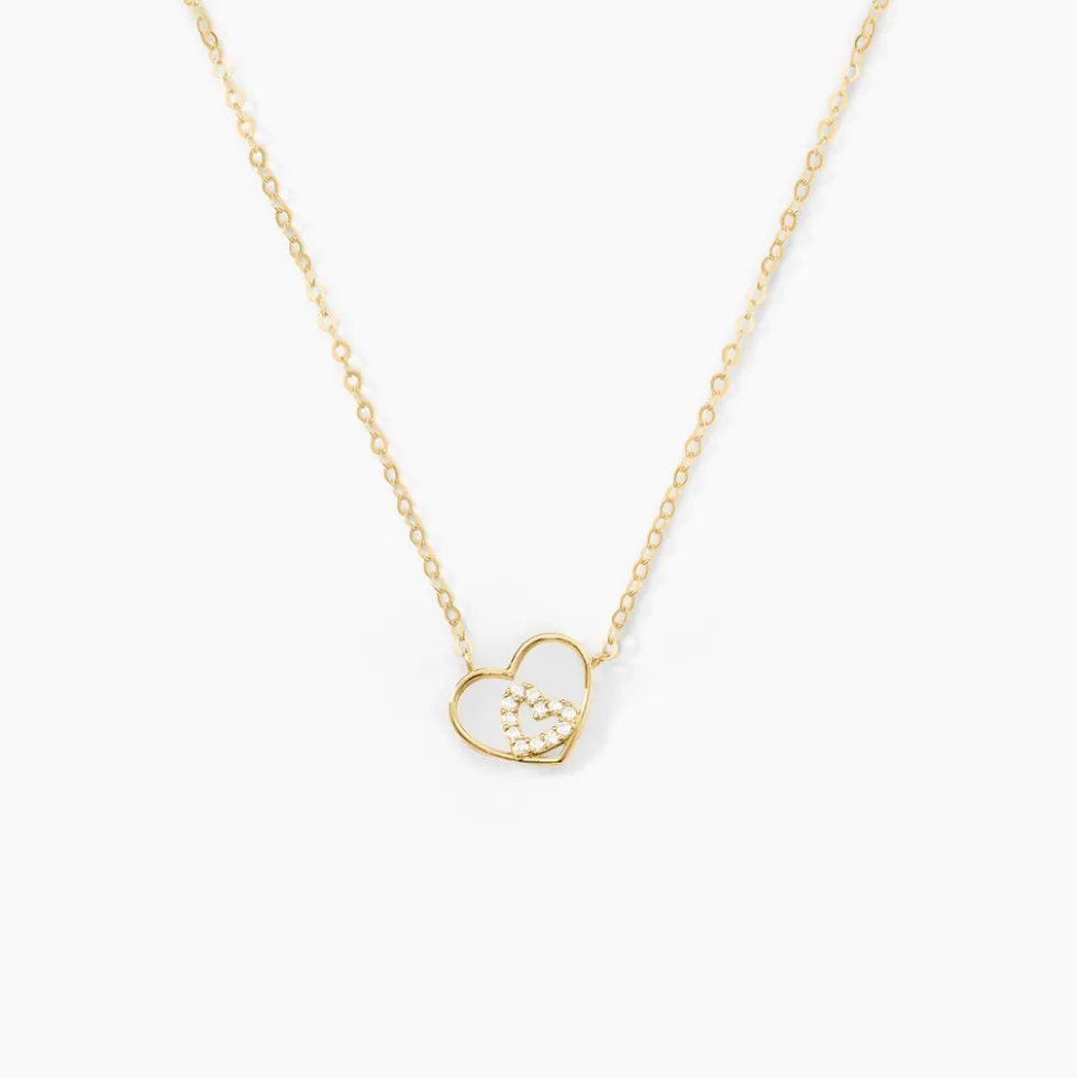 Collier Duilio Or Jaune Oxyde De Zirconium