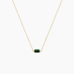Collier Ean Or Jaune Malachite
