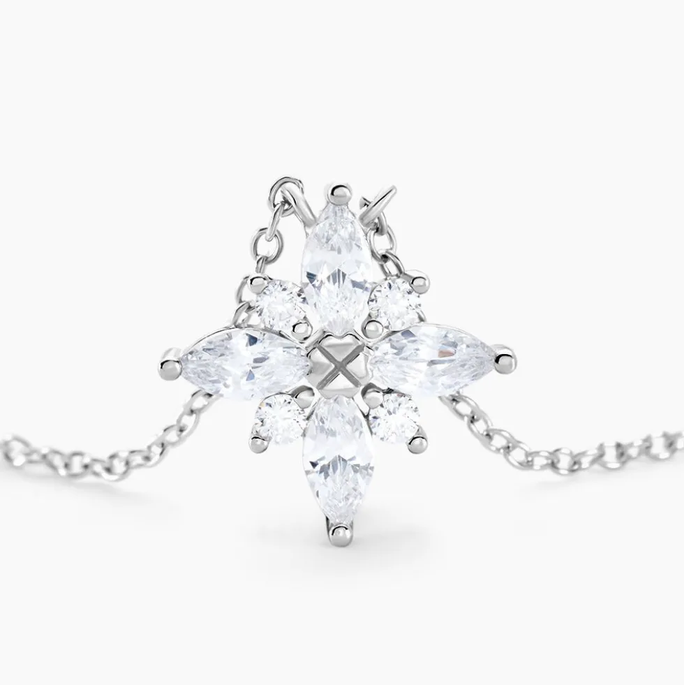 Collier Eclat Argent Blanc Oxyde De Zirconium