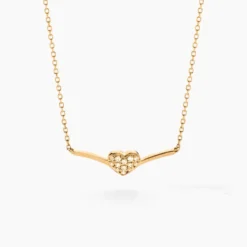 Collier Eclat D'amour Or Jaune Oxyde De Zirconium