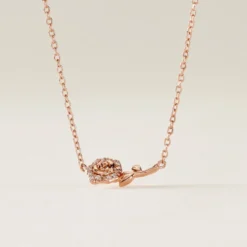 Collier Edenia Argent Rose Oxyde De Zirconium